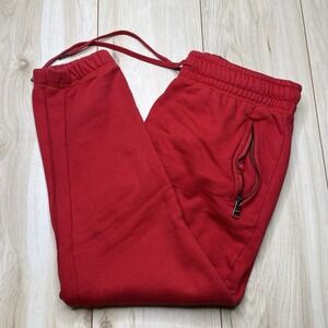 Maison Article Shoe Palace Jogger Sweatpants Mens Size Medium Red Stretch